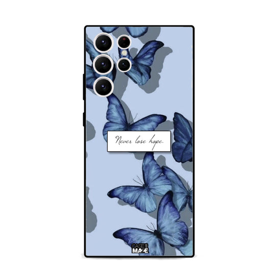 Sky Blue Butterfly Message Case