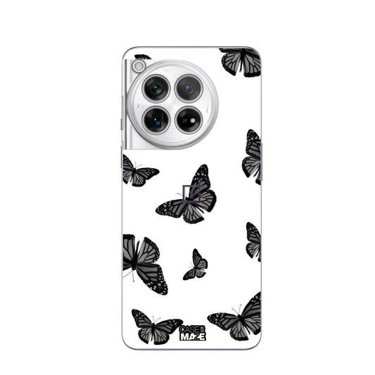 White and black butterfly chic case