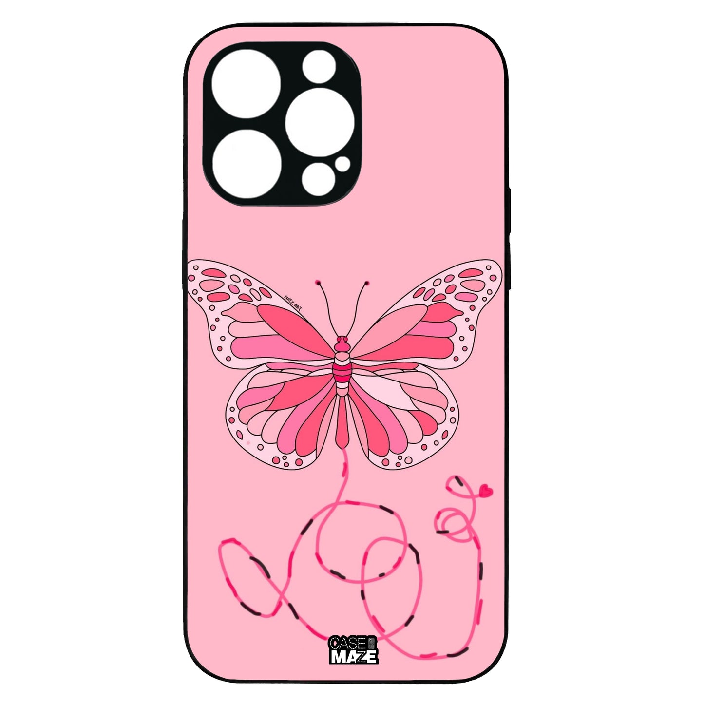 Soft Pink Butterfly Wings Case